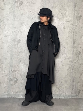 「Ruze（ルゼ）のSuede touch cropped balloon jacket /スエード タッチ クロップド バルーン ジャケット（ブルゾン、ブラック系）」を使った、黒の人さん（メンズ・168cm）の春コーディネート