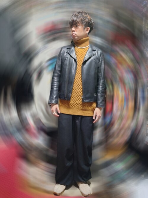 ひ*こ様 【Name.】ネイム ホースレザー ダブルライダース オールブラック ひ*こ様 【Name.】ネイム ホースレザー ダブルライダース オール
