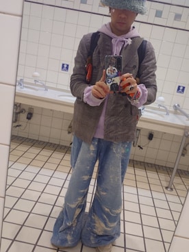 「アイテム（バングル/リストバンド）」を使った、Kyoheiさん（メンズ・170cm）の秋コーディネート