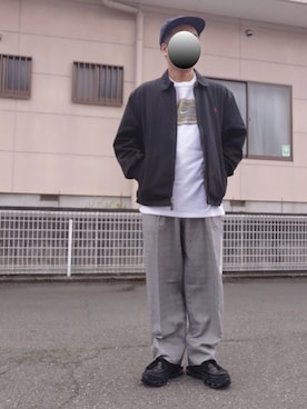 「MIZUNO（ミズノ　）のアイテム（スニーカー、ブラック系）」を使った、ハシタケさん（メンズ・171cm）の春コーディネート