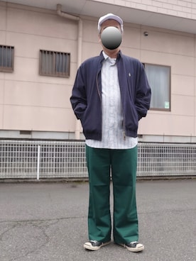 「CONVERSE（コンバース）のアイテム（スニーカー、ブラック系）」を使った、ハシタケさん（メンズ・171cm）の春コーディネート