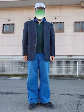 「アイテム（スニーカー）」を使った、ハシタケさん（メンズ・171cm・40代）の冬コーディネート