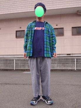 「Graphpaper（グラフペーパー）のアイテム」を使った、ハシタケさん（メンズ・171cm）の春コーディネート