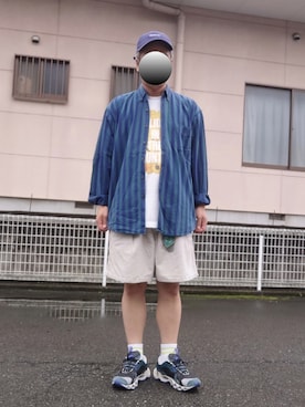「Graphpaper（グラフペーパー）のアイテム」を使った、ハシタケさん（メンズ・171cm）の夏コーディネート