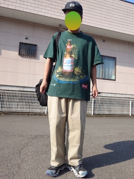 「Graphpaper（グラフペーパー）のアイテム」を使った、ハシタケさん（メンズ・171cm）の夏コーディネート