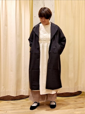 「TSUHARU by Samansa Mos2（ツハルバイサマンサモスモス）のアイテム（その他アウター）」を使った、やまさん（レディース・167cm）の秋コーディネート