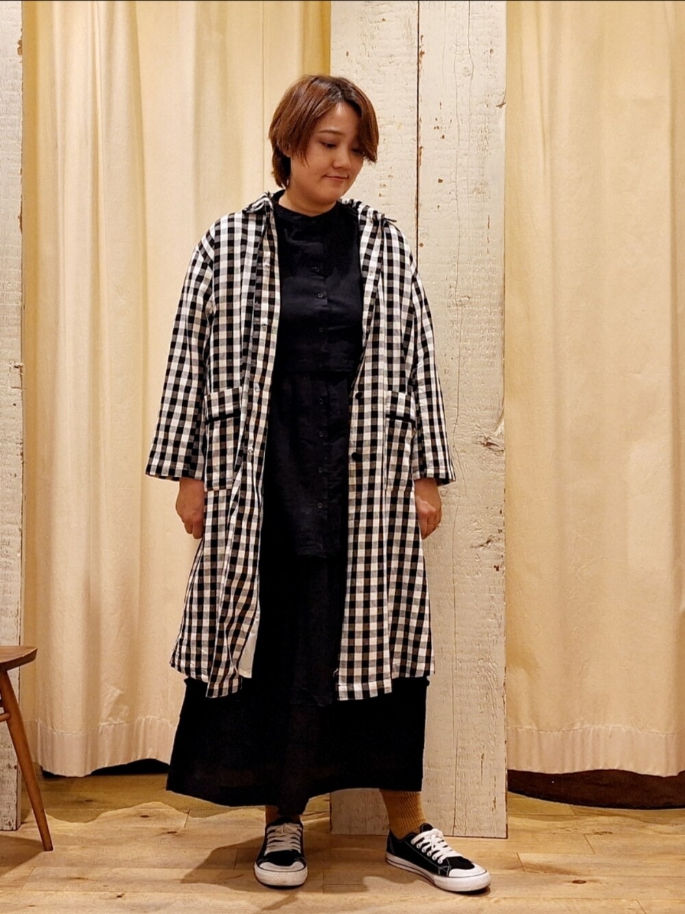 ＊こすもす＊正絹・大島紬・着物リメイク・チュニック・③ 大島紬 着物リメイク チュニック 大島紬 着物リメイクチュニック 401