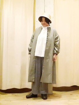 「Samansa Mos2（サマンサ モスモス）のアイテム（ノーカラーコート）」を使った、やまさん（レディース・167cm）の春コーディネート