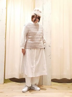 「ベスト×ワンピース」｜やまさん（レディース・167cm）の冬コーディネート