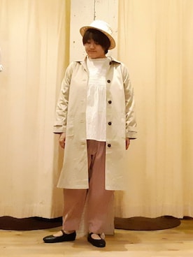 「Samansa Mos2（サマンサ モスモス）のアイテム（ステンカラーコート）」を使った、やまさん（レディース・167cm）の冬コーディネート