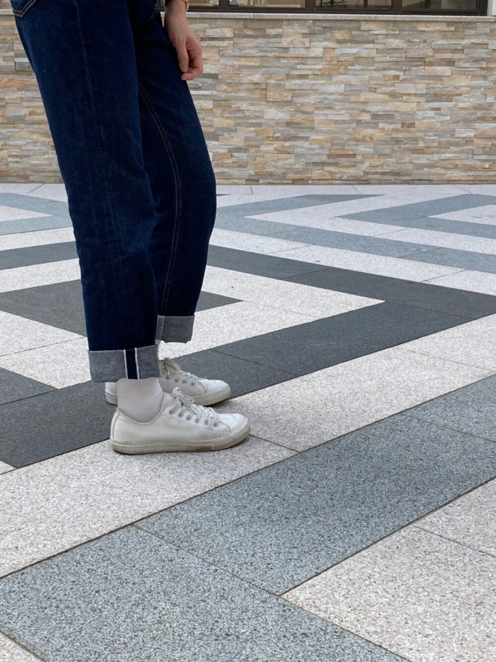 「MUJI、MUJIスタイル、赤耳デニムパンツ」｜「wuzo吾著のアイテム（デニムパンツ、その他）」を使った、Serendipity_さん（レディース・163cm）の秋コーディネートの1枚目の写真