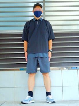 「markaware（マーカウェア）のアイテム（帽子）」を使った、threestarさん（メンズ・175cm）の夏コーディネート