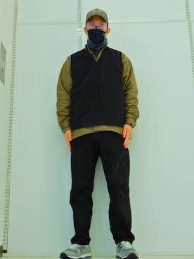 「CONVERSE TOKYO（コンバーストウキョウ）のアイテム（帽子）」を使った、threestarさん（メンズ・175cm）の冬コーディネート