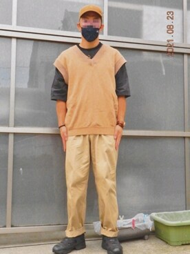 「CONVERSE TOKYO（コンバーストウキョウ）のアイテム（キャップ）」を使った、threestarさん（メンズ・175cm）の夏コーディネート
