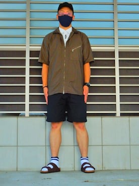 「アイテム（チノパンツ）」を使った、threestarさん（メンズ・175cm・30代）の夏コーディネート