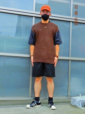 「CONVERSE TOKYO（コンバーストウキョウ）のアイテム（キャップ）」を使った、threestarさん（メンズ・175cm）の秋コーディネート
