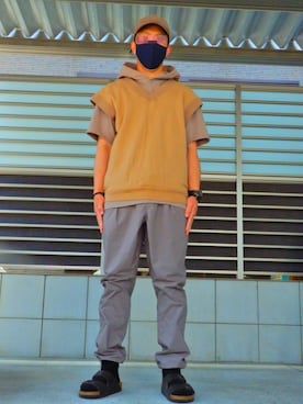 「nonnative（ノンネイティブ）のアイテム（キャップ）」を使った、threestarさん（メンズ・175cm）の春コーディネート