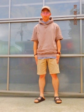 「CONVERSE TOKYO（コンバーストウキョウ）のアイテム（キャップ）」を使った、threestarさん（メンズ・175cm）の夏コーディネート