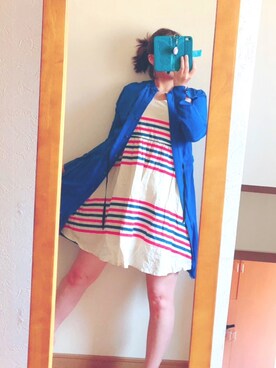 「ミニワンピ」｜麗美さん（レディース・159cm）の夏コーディネート