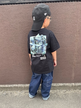 「アイテム（カーゴパンツ）」を使った、KAI☺︎KAIさん（キッズ・100cm）の夏コーディネート