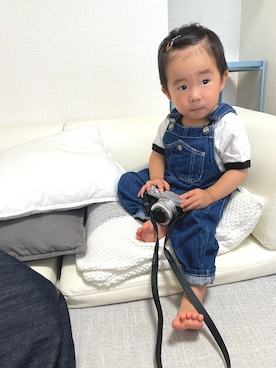「ZARA KIDS」｜「アイテム（オールインワン・サロペット）」を使った、KAI☺︎KAIさん（キッズ・80cm）の夏コーディネート