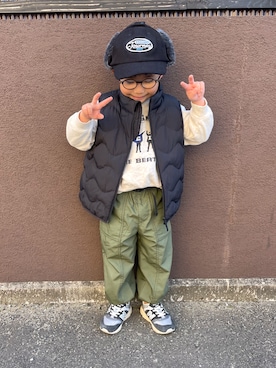 「アイテム（シューズ）」を使った、KAI☺︎KAIさん（キッズ・100cm）の冬コーディネート