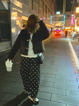 「アイテム（ピアス（両耳用））」を使った、pu♡さん（レディース・164cm）の冬コーディネート