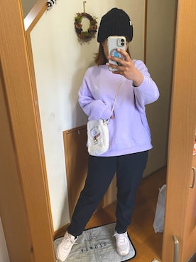 「TORY BURCH（トリーバーチ）のアイテム」を使った、pu♡さん（レディース・164cm）の冬コーディネート