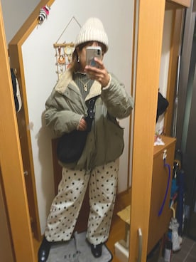 「アイテム（モッズコート）」を使った、pu♡さん（レディース・164cm）の秋コーディネート