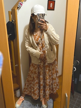 「PAUL&JOE（ポールアンドジョー）のアイテム（ワンピース/ドレス）」を使った、pu♡さん（レディース・164cm）の秋コーディネート