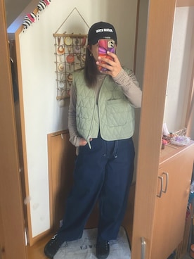 「ROXY（ロキシー）のアイテム（シューズ）」を使った、pu♡さん（レディース・164cm）の秋コーディネート