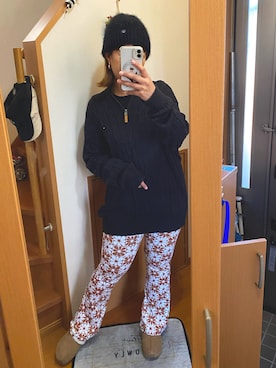 「SLY（スライ）のアイテム」を使った、pu♡さん（レディース・164cm）の冬コーディネート