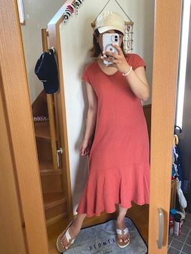 「アイテム（帽子）」を使った、pu♡さん（レディース・164cm）の秋コーディネート