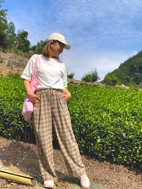 「Ungrid（アングリッド）のアイテム（トートバッグ）」を使った、pu♡さん（レディース・164cm）の秋コーディネート