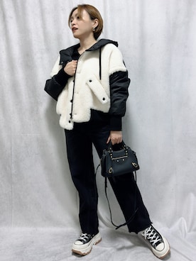 「Balanciagaのアイテム」を使った、__loveyui__さん（レディース・152cm）の冬コーディネート