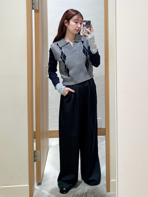 ohga ニットベスト　2025AW ブラック KNIT VEST | OHGA