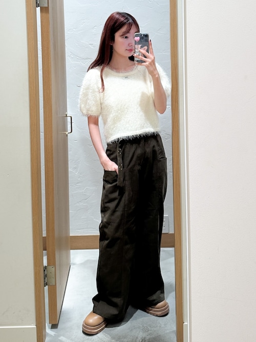 クレージュ　カーディガン　半袖　セットアップ セットアップ】ジップカーディガン&ショーパンセット[品番