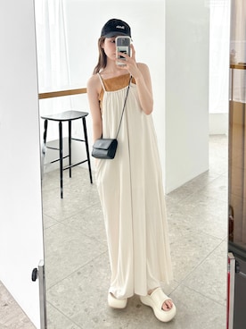 「Kastane（カスタネ）のアイテム（バッグ）」を使った、ひらさわいずみさん（レディース・158cm）の春コーディネート