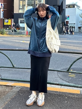 「Kastane（カスタネ）のアイテム（ブルゾン）」を使った、ひらさわいずみさん（レディース・158cm）の冬コーディネート