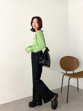 「Kastane」｜「アイテム（スリッポン）」を使った、ひらさわいずみさん（レディース・158cm）の冬コーディネート