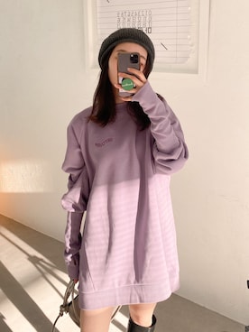 「韓国コーデ」｜「アイテム（ハンチング/ベレー帽）」を使った、ひらさわいずみさん（レディース・158cm）の秋コーディネート