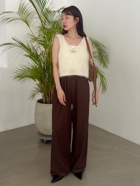 「ファー」｜ひらさわいずみさん（レディース・158cm）の夏コーディネート