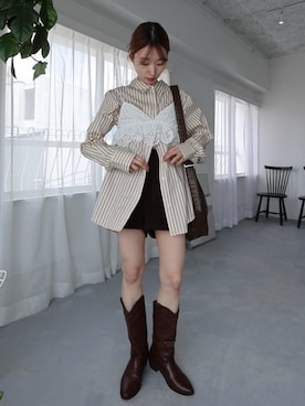 「Kastane（カスタネ）のアイテム」を使った、ひらさわいずみさん（レディース・158cm）の夏コーディネート