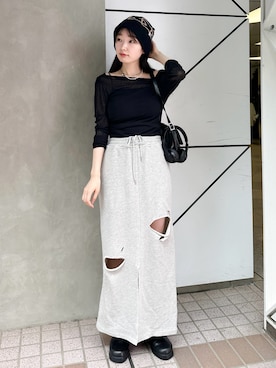 「韓国コーデ」｜「アイテム（キャミソール）」を使った、ひらさわいずみさん（レディース・158cm）の春コーディネート