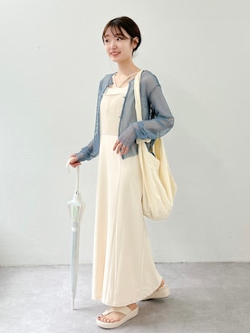 「Kastane」｜「アイテム（ジャンパースカート）」を使った、ひらさわいずみさん（レディース・158cm）の冬コーディネート