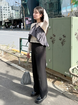 「Kastane」｜「アイテム（その他トップス）」を使った、ひらさわいずみさん（レディース・158cm）の冬コーディネート