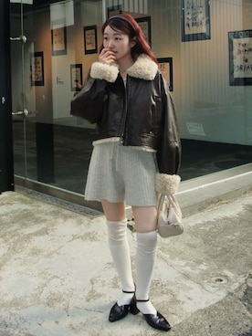 「アイテム（パンプス）」を使った、ひらさわいずみさん（レディース・158cm）の冬コーディネート