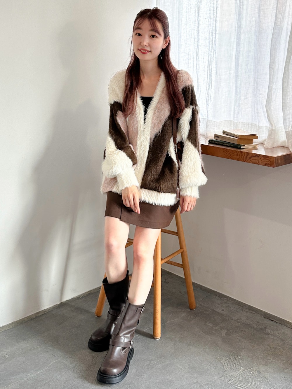 【前後2way】インターシャニットジップブルゾン　専用 Kastane（カスタネ）の「インターシャニットジップブルゾン