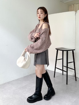 「Kastane」｜「アイテム（アンサンブル）」を使った、ひらさわいずみさん（レディース・158cm）の秋コーディネート