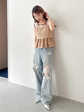 「Kastane（カスタネ）のアイテム」を使った、ひらさわいずみさん（レディース・158cm）の夏コーディネート